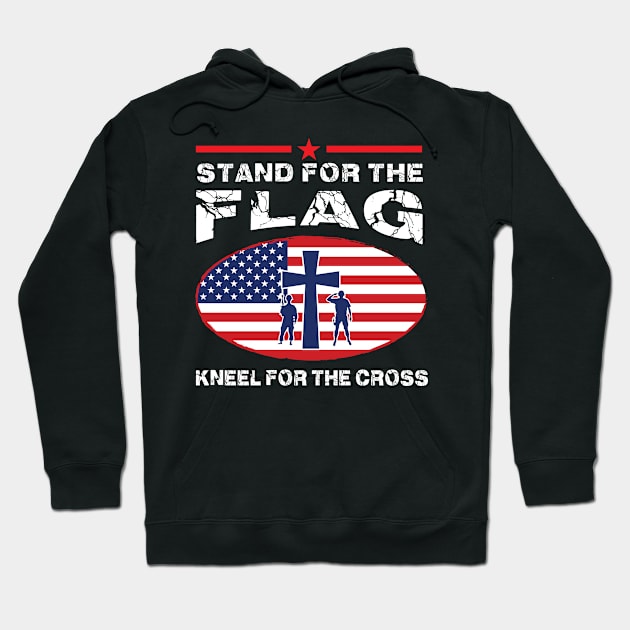 Stand for the Flag Kneel for the Cross Hoodie by greenpickles